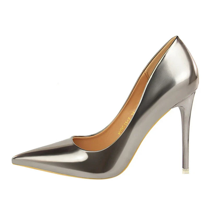 Shiny high heel shoes in various heights - Hailey