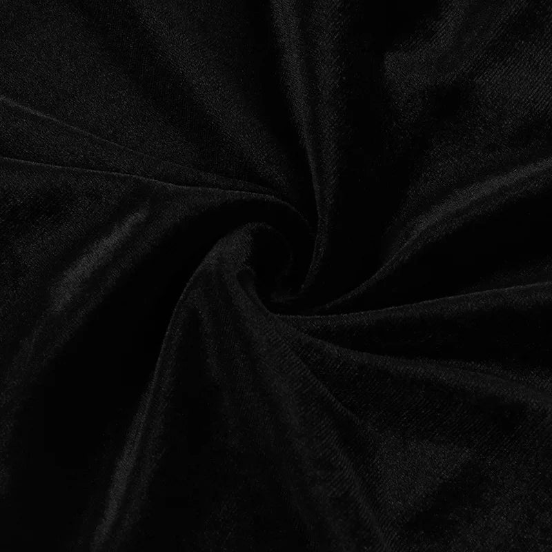 שמלת מקסי סטרפלס קטיפה צמודה  - MICAELLA