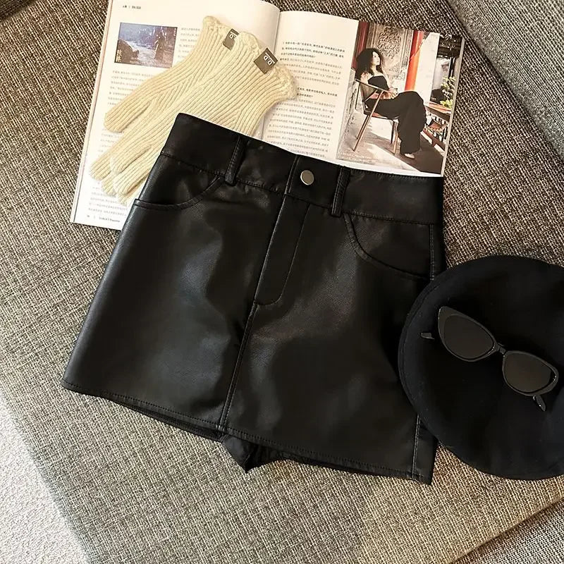 חצאית מיני דמוי עור - ניני