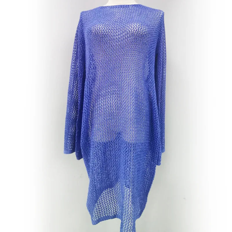 שמלת מיני רשת שרוולים נפתחים - Lina