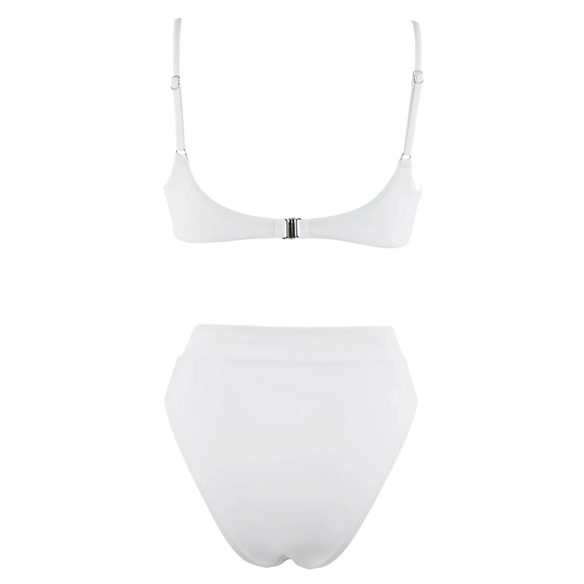 ביקיני תחתון גזרה גבוהה מחטב חזייה בקישוט קשר למראה מוצמד ומורם - שריל