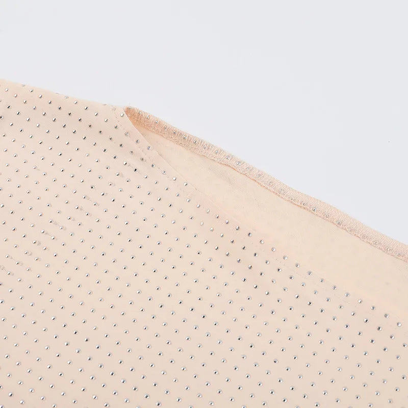 שמלת מקסי בעיטור זרקונים מנצנצים בעיצוב פתח ושסע  - אורינה