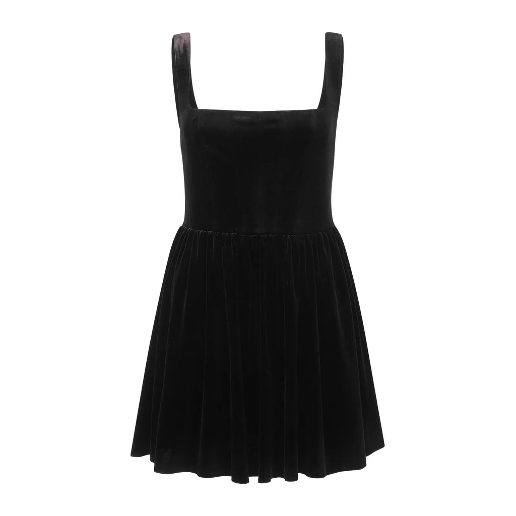 שמלת מיני קטיפה בעיצוב יוקרתי - נלי