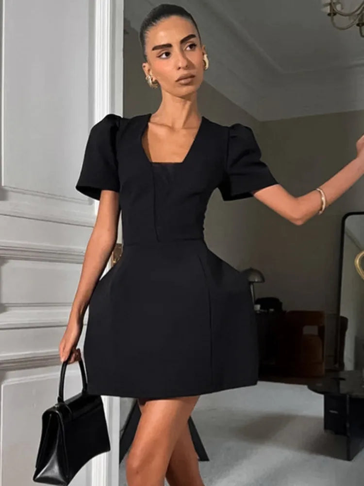 Tailored A-line mini dress - FELISIANA