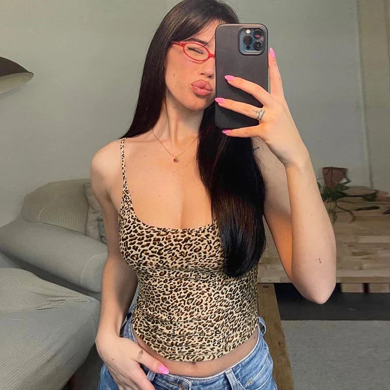 גופייה מנומרת צמודה - TAY