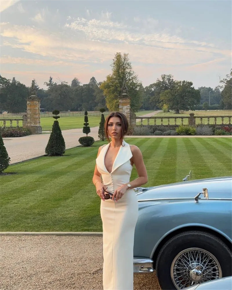 שמלת מידי מחויטת בעיטור כפתורים - VALERY