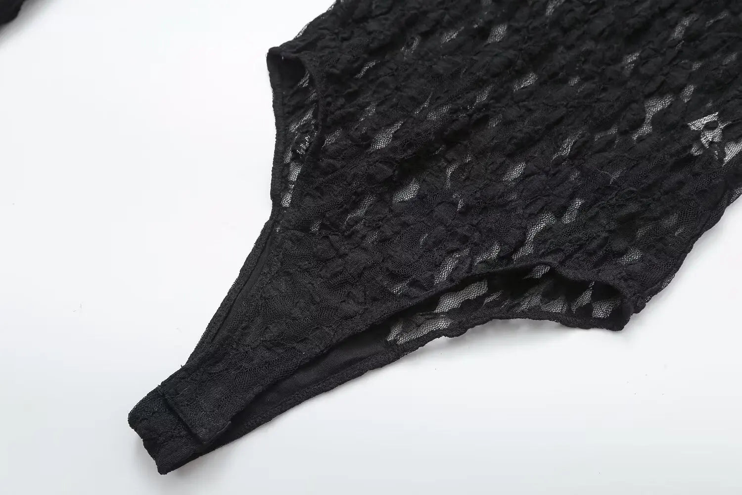 חליפת תחרה שני חלקים בגד גוף ומכנסיים ארוכים - מנור