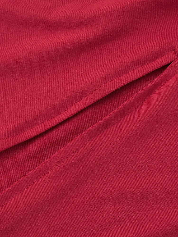 שמלת מקסי קולר בעיצוב כיווצים ושסע קדמי - מדונה