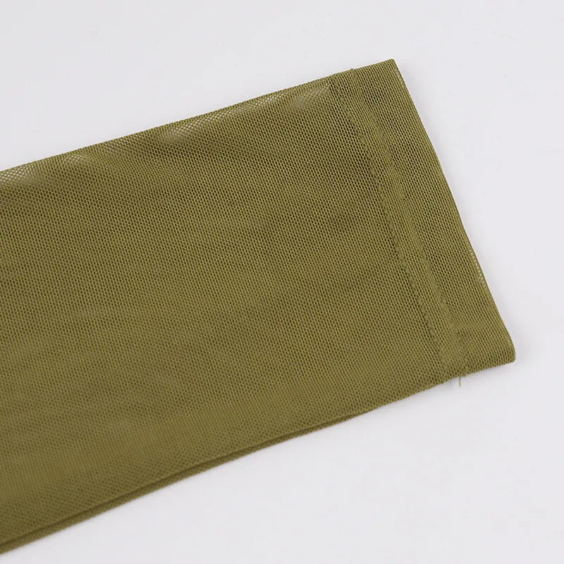 שמלת מקסי בעיצוב קיפולים ורשת - מינה