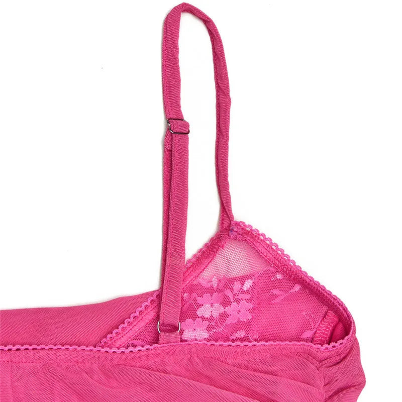 שמלת מקסי שיפון צמודה בעיטור תחרה - רוזליה