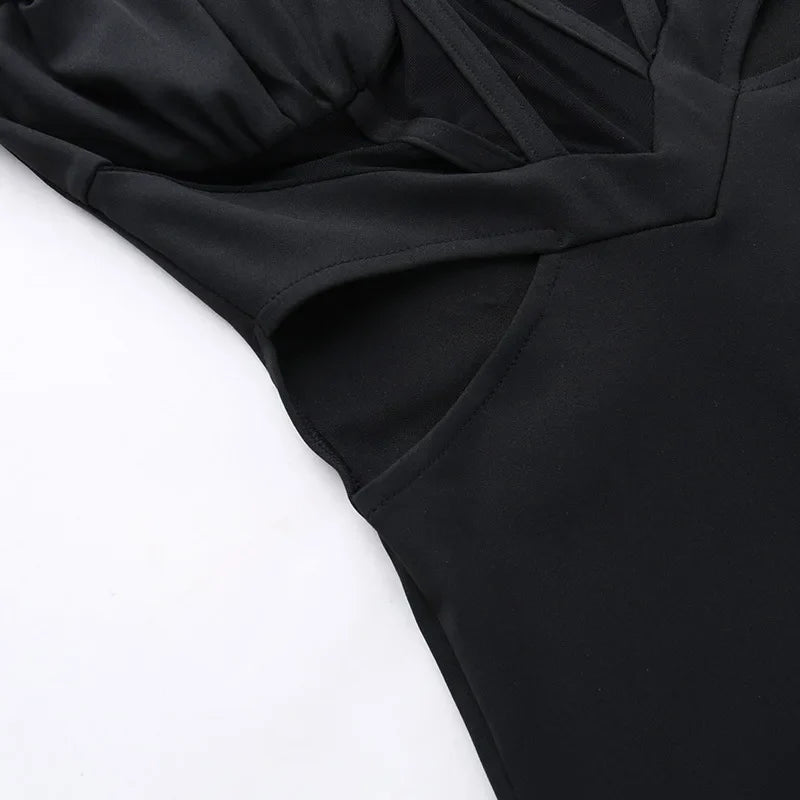 שמלת ערב מקסי בעיטור חיתוכים כיווצים וקשירות - אריקה