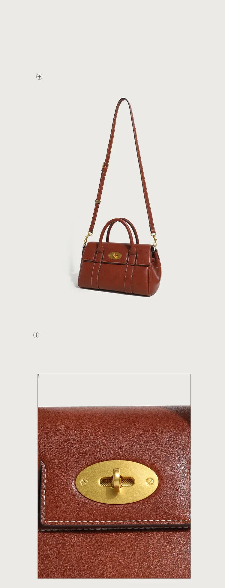 Leather bag with luxury design