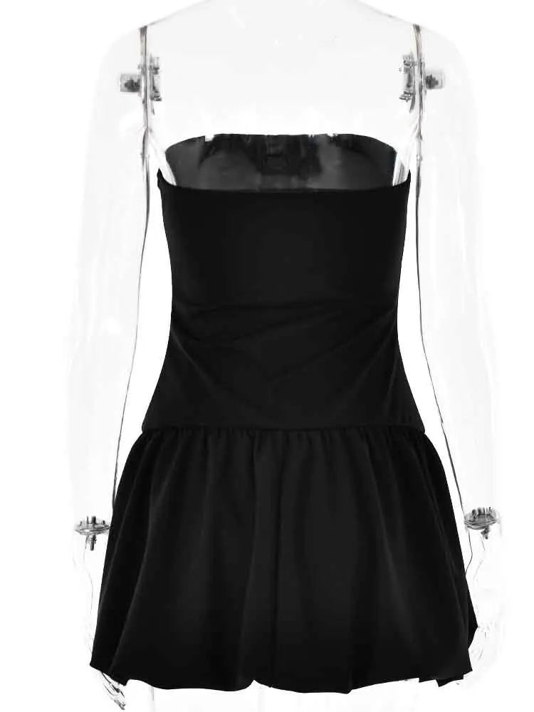 שמלת מיני סטרפלס בגזרת בלון  - Baylor