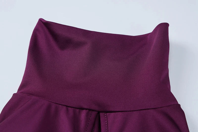 שמלת מקסי צווארון גולף צנועה בעיצוב כיווצים ומלמלה - מלכה