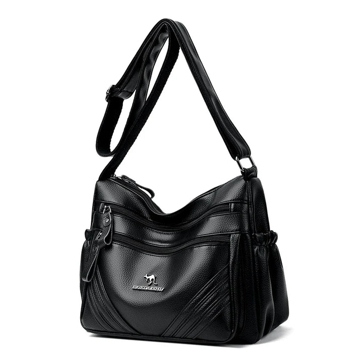 Leather bag with comfortable design - various storage compartments