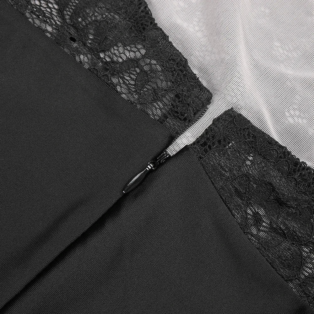 שמלת מקסי כיווצים בגזרת קולר בעיצוב תחרה אטומה גב פתוח - Elliana