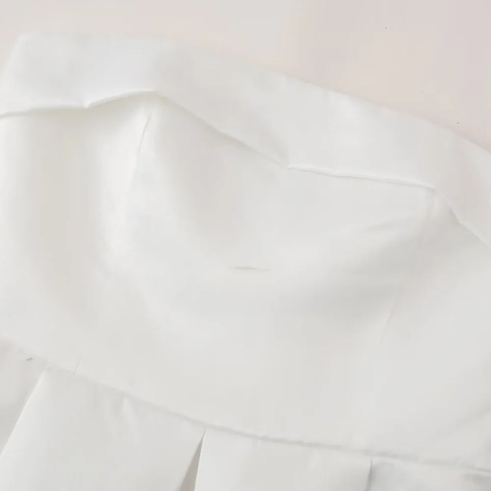 שמלת מיני סטרפלס בגזרת A - איירס