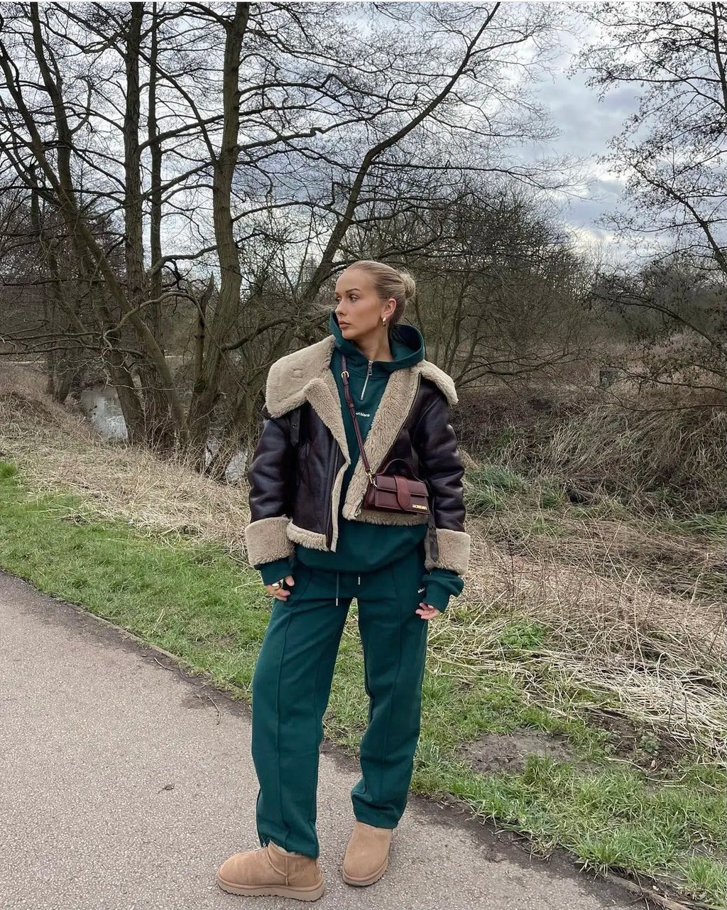 מעיל עור פרווה פנימית - קנדי