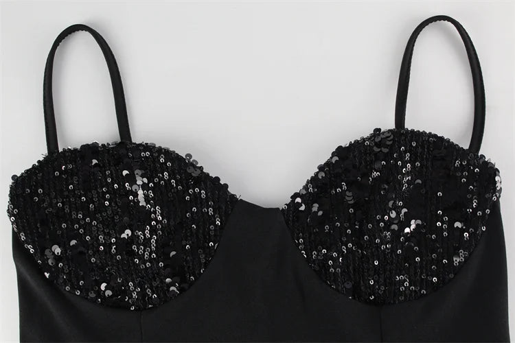 שמלת מקסי בעיטור פייטים - Yoko