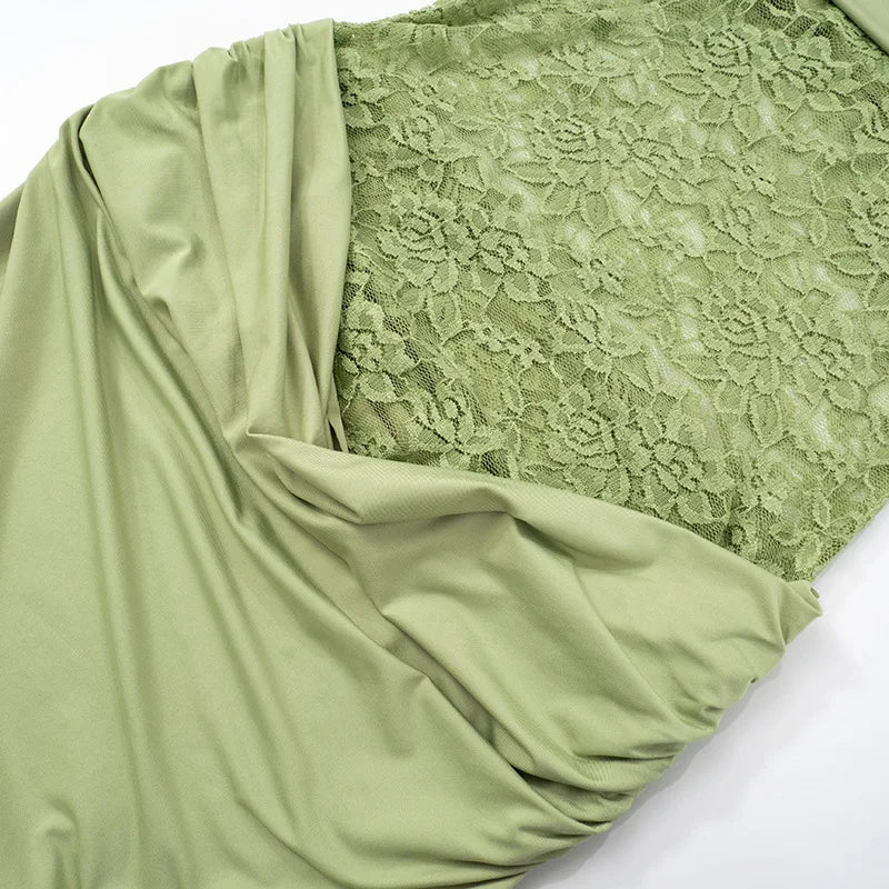 שמלת מקסי כתפיים חשופות בעיצוב תחרה - ג'סיקה