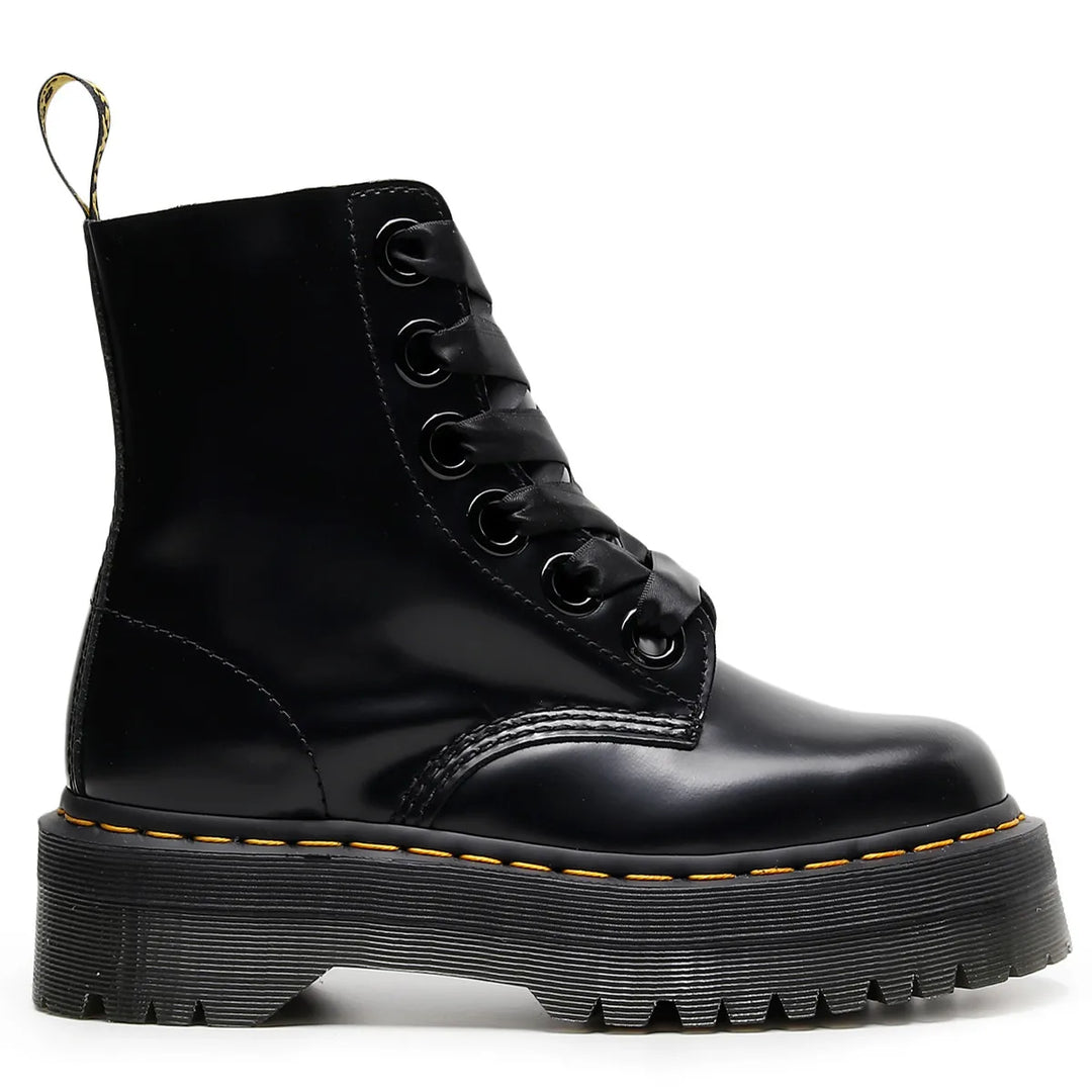 Satin lace-up leather boots - Winnie