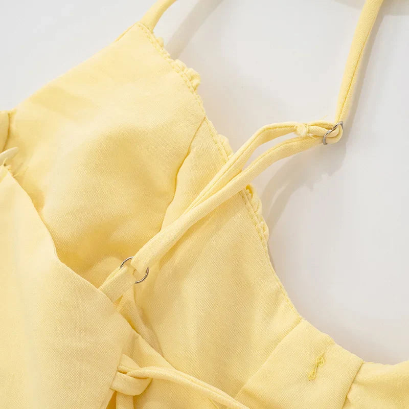 שמלת מיני בגזרת A קשירה בגב להצמדה במותן - נאלה