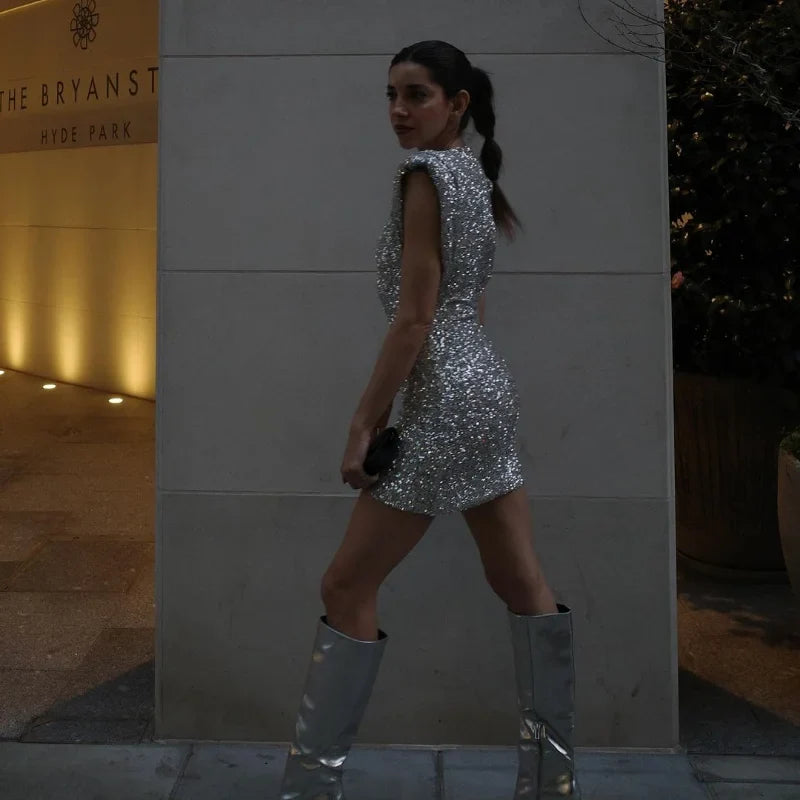 שמלת מיני פייטים מנצנצים - Kaylee