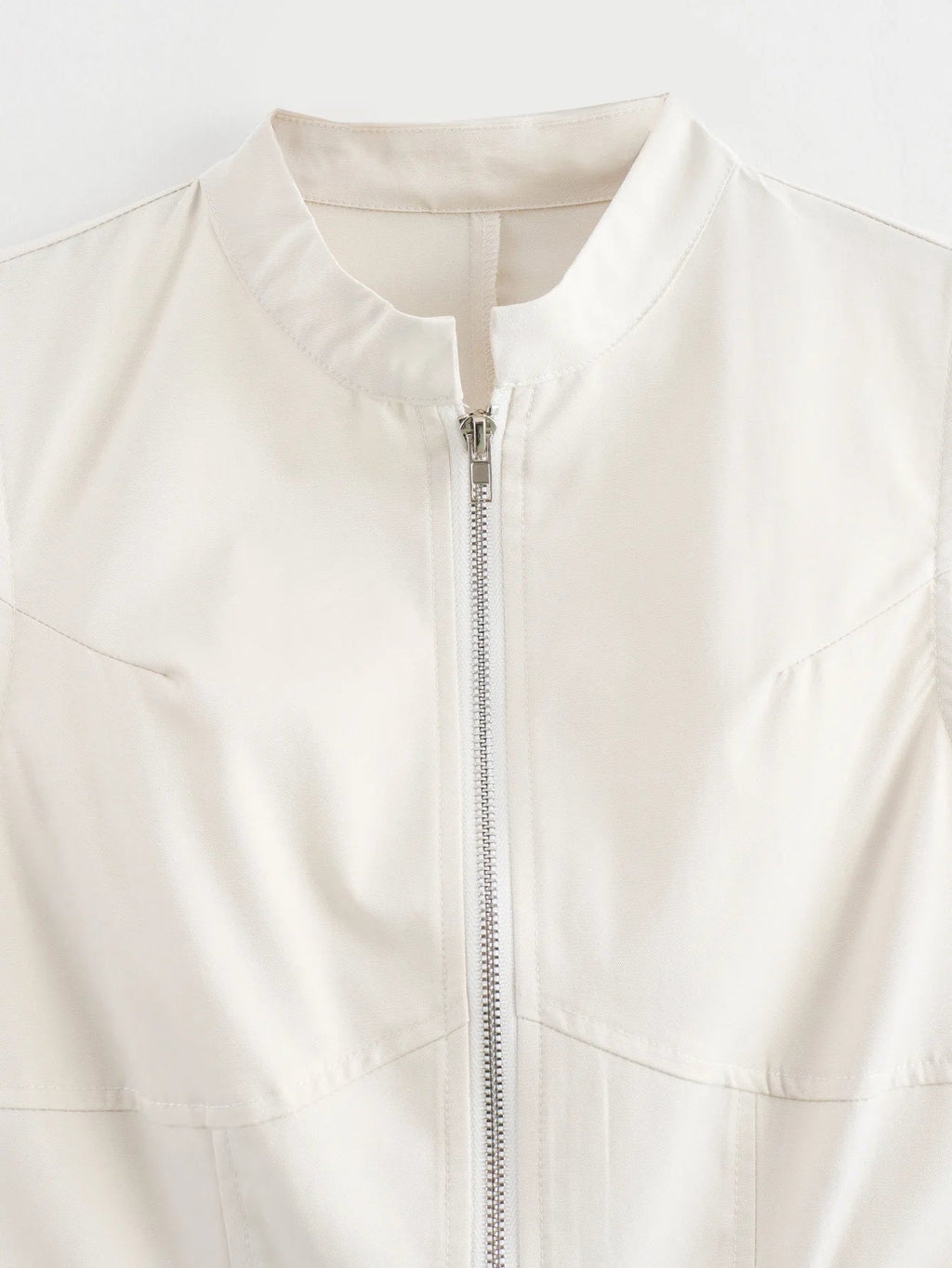 שמלת מקסי מחויטת בגזרת A סגירת רוכסן קדמי - Adriana