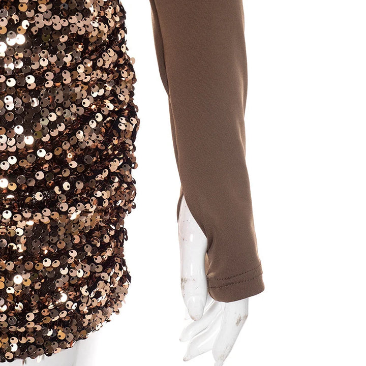 Two-piece set: sequin mini skirt and blouse - ZOEY