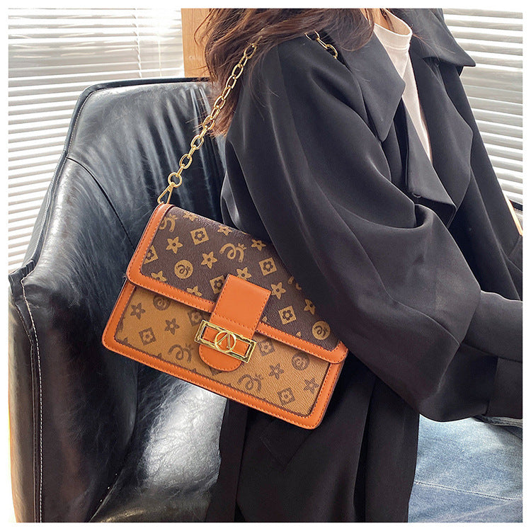 Bag with faux leather design