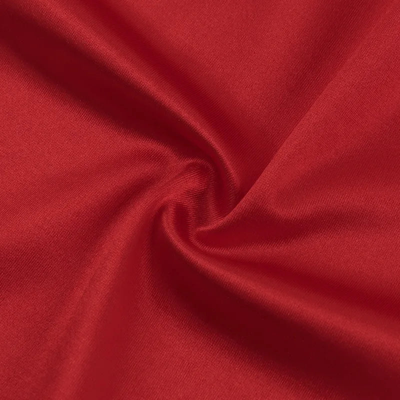 קרופ טופ סאטן בעיטור כפתורים - סיינה