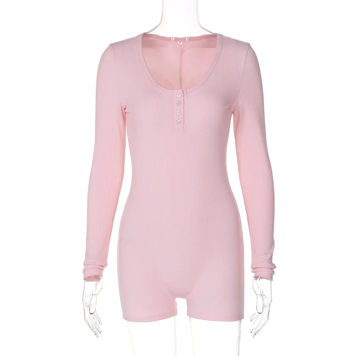 אוברול חלק אחד סרוג בעיטור כפתורים - Lauren