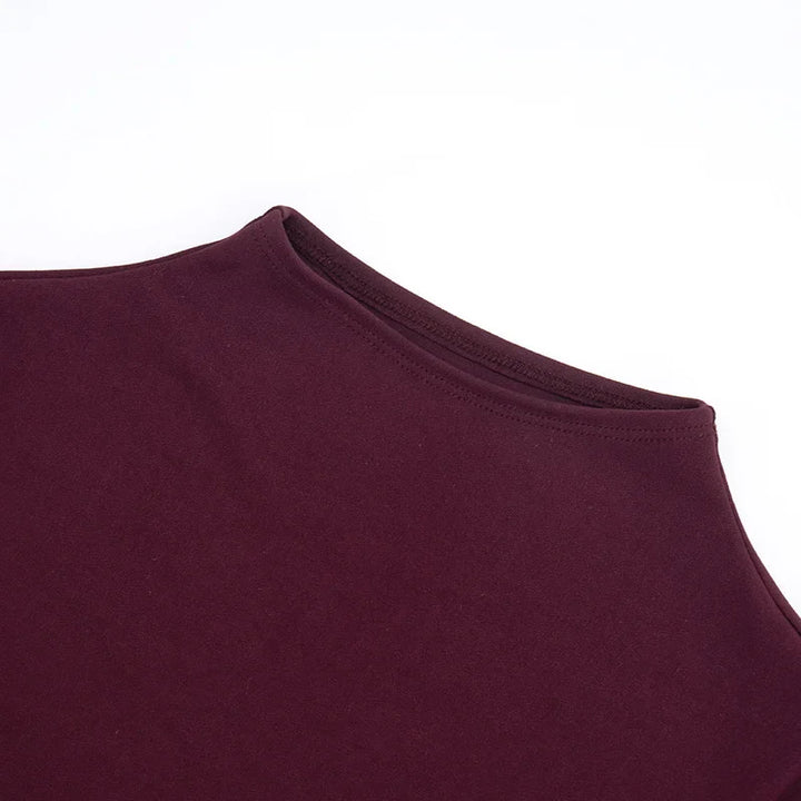 Asymmetrical satin midi dress - NIRA