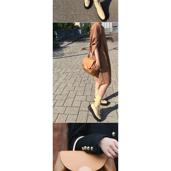 Leather bag with classic design