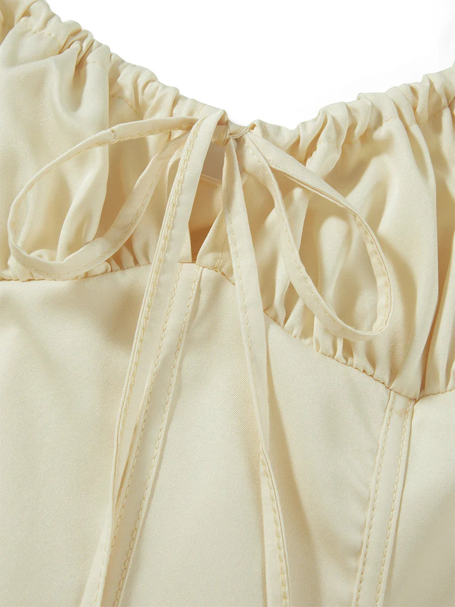 שמלת מידי קיצית בעיצוב כפרי בעיטור שסע - אלדורי