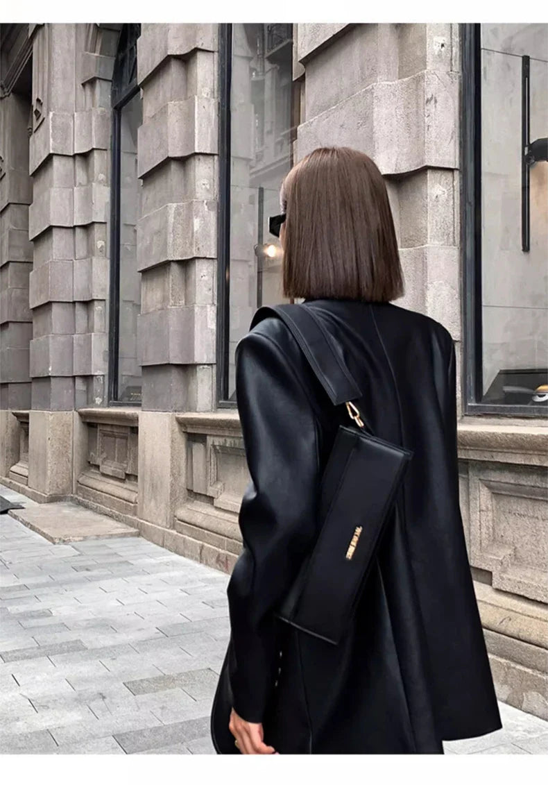 ג'קט עור מחויט - ראשל