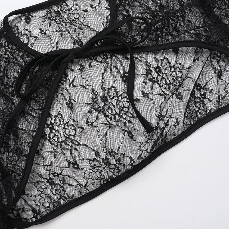 טופ מחוך תחרה בעיטור שרוולון תחרה - מילה