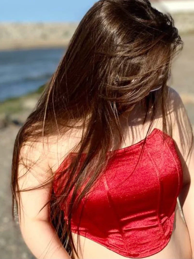 טופ סטרפלס קטיפה - אלן