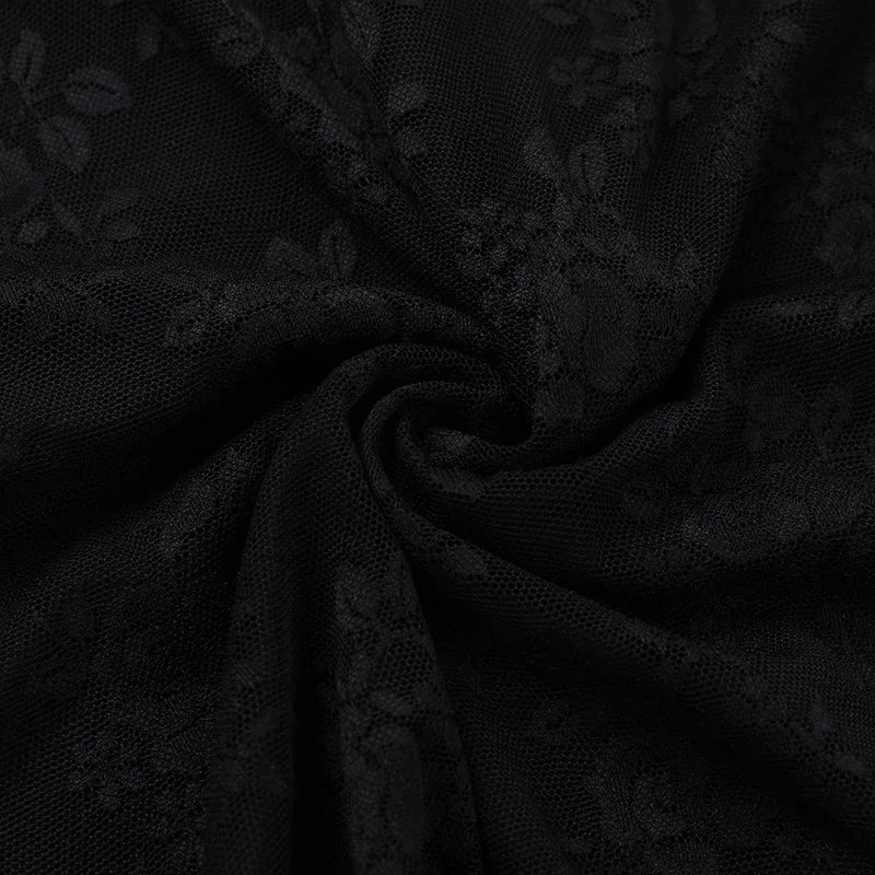 שמלת מיני תחרה סגירת סיכות בגזרת A - Amaris