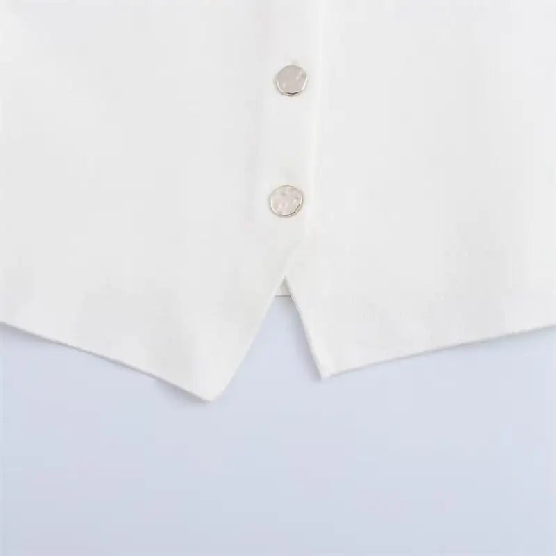 סט שני חלקים סרוג ווסט כפתורים וחצאית מקסי - פולינה