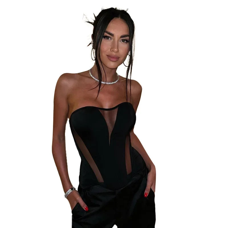 טופ מחוך סטרפלס בעיצוב רשת - NYX