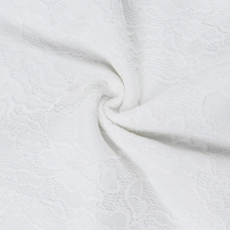 שמלת מיני סטרפלס בעיטור תחרה - מריאן