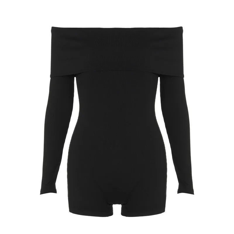 חליפת חלק אחד סרוגה כתפיים חשופות - מיי