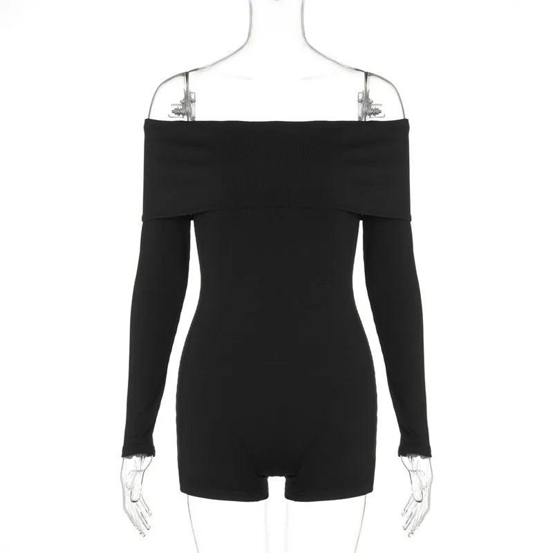 חליפת חלק אחד סרוגה כתפיים חשופות - מיי