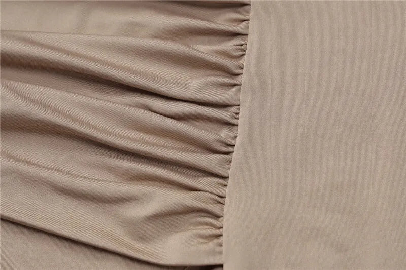 שמלת מקסי בעיצוב קיפולים - פסי