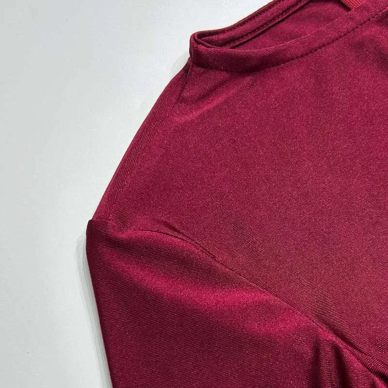 שמלת מקסי בעיצוב כיווצים בד מבריק ומחטב - ענהאל