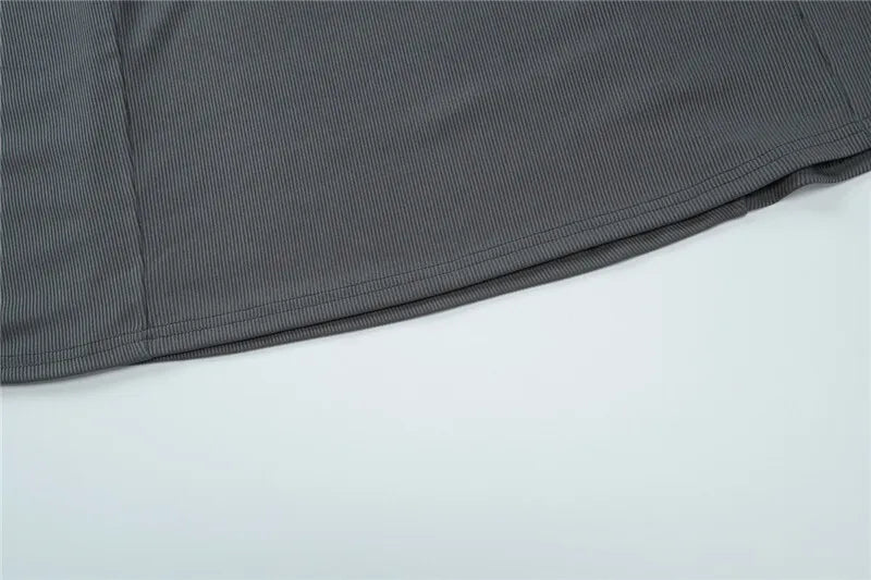 שמלת מקסי סרוגה צנועה בגזרת A קשירות במותן - לירי