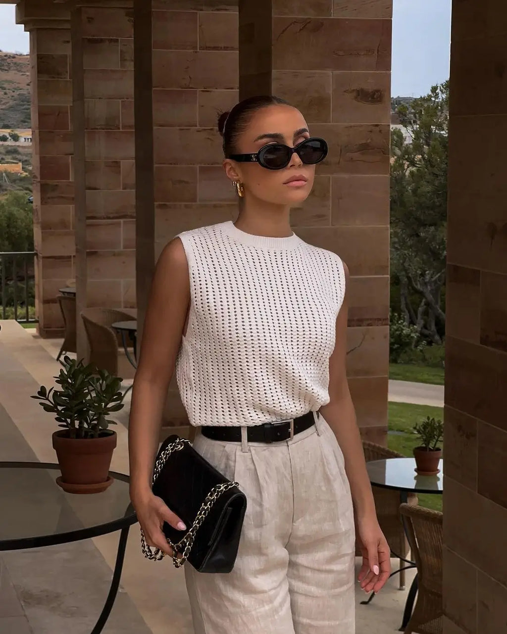 גופיית סריג אלגנטית - נואל