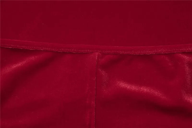 שמלת מקסי קטיפה צווארון נופל גב פתוח - מרלה