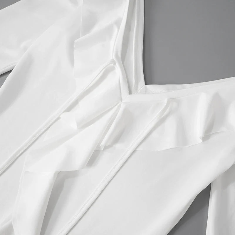 שמלת מיני מלמלה שרוולי פעמון - פילי